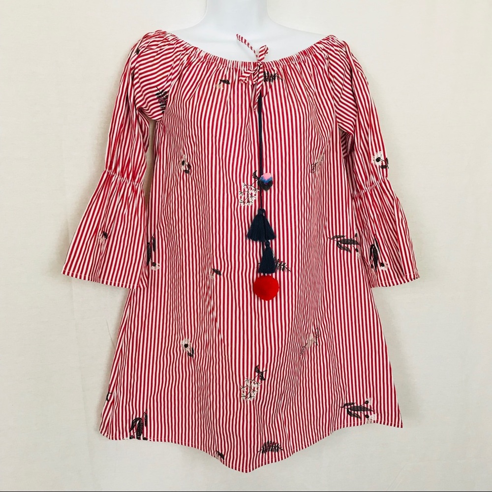 Red & White Stripe Dress - Picture 2 of 3
